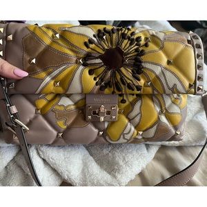 Valentino Embroidered Candystud Crossbody Bag